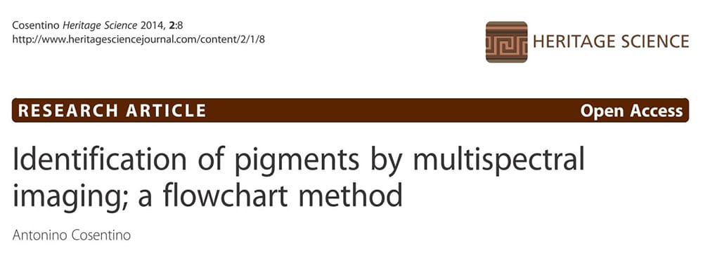 multispectral imaging pigments flowchart