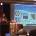 Samantha Stout (UCSD) presenting at EuroMed 2014 “Non-invasive-materials analysis using portable X-ray Fluorescence XRF in the Catacombs of San Giovanni, Syracuse