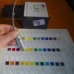 Miniaturized reflectance spectroscopy system tested on Pigments Checker