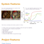 Crowdfunding Multispectral Imaging Project. Features