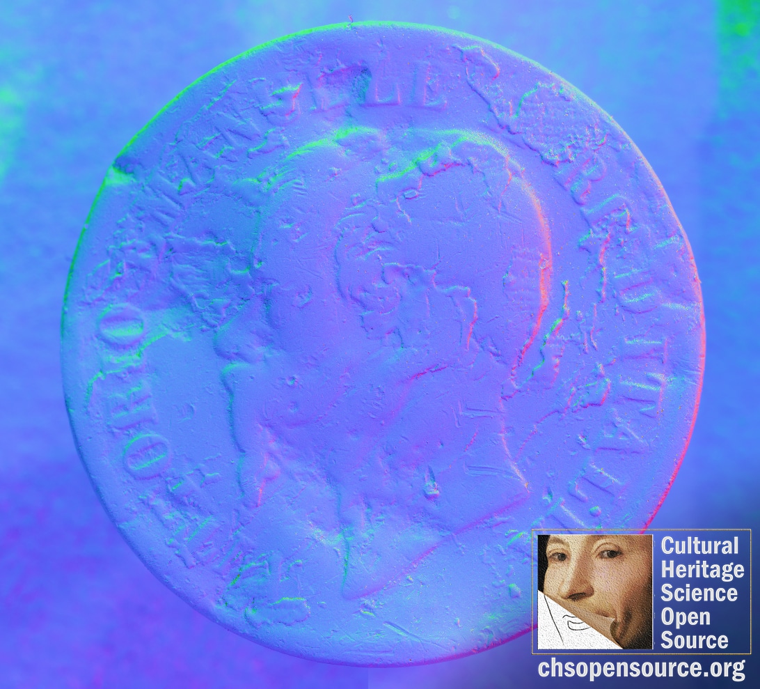 RTI ancient coins photography normals visualization