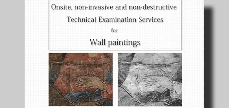 Technical examination for wall paintings