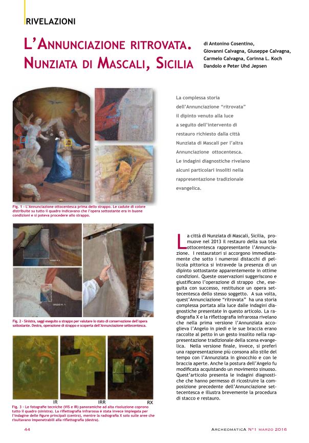 L’Annunciazione ritrovata. Nunziata di Mascali, Sicilia