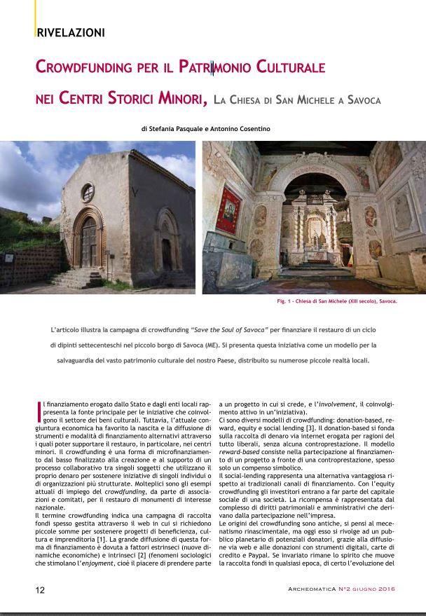 Crowdfunding per il patrimonio culturale nei centri storici minori