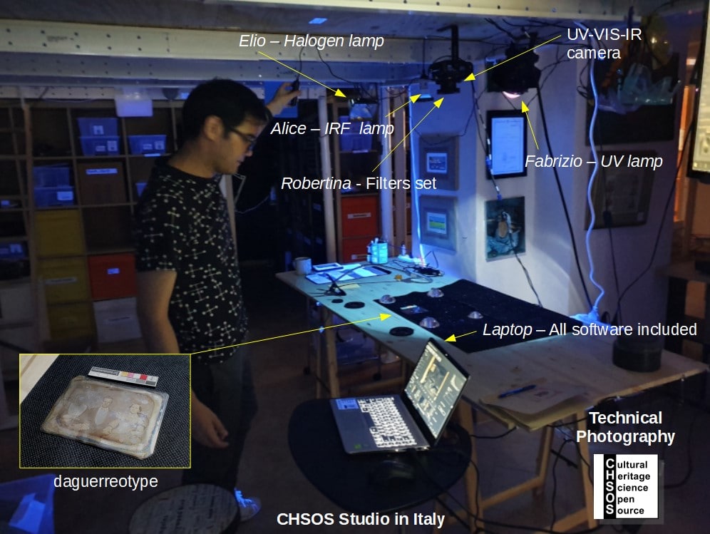 Examination of a Daguerreotype for the 2019 Training Program at CHSOS Studio