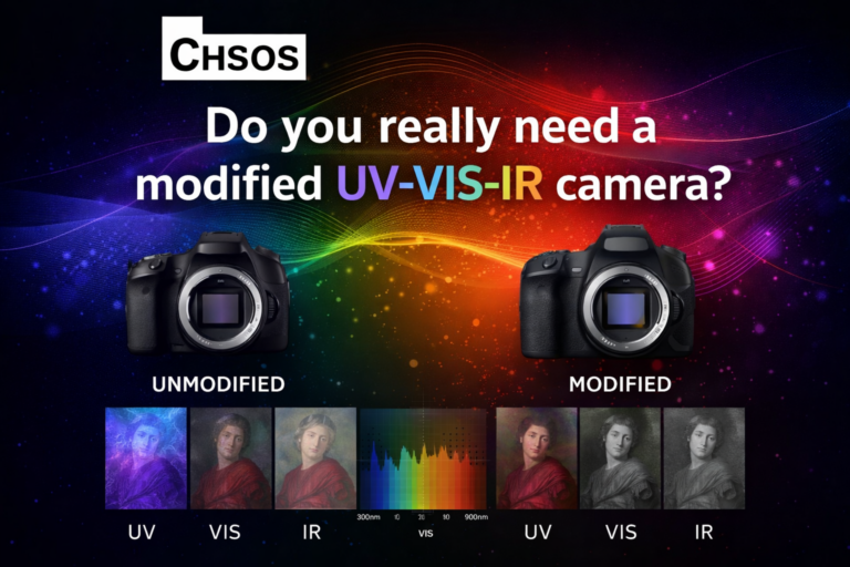 modified camera UV VIS IR for scientific art examination