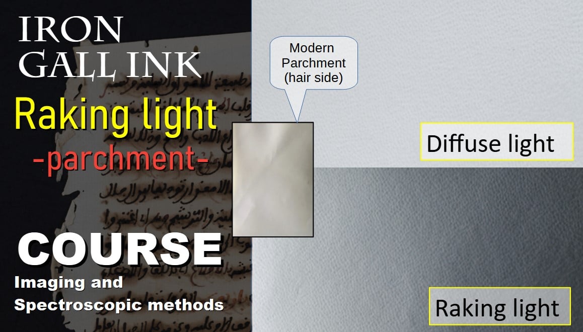 iron gall ink raking light parchment
