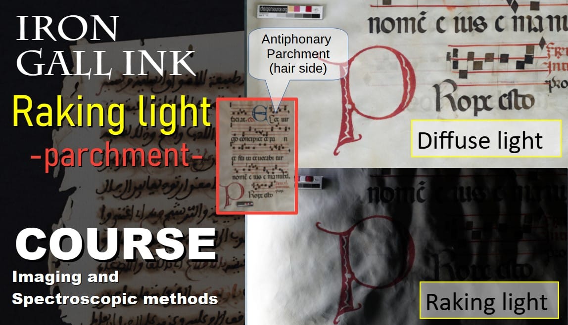 iron gall ink raking light parchment