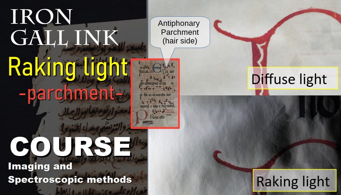 iron gall ink raking light parchment