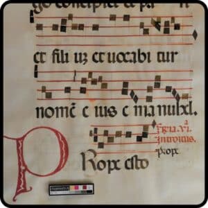 16th-century Antiphonary parchment sheet