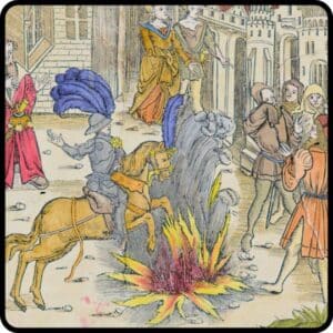 16th-century woodcut leaf from the Romische Historie