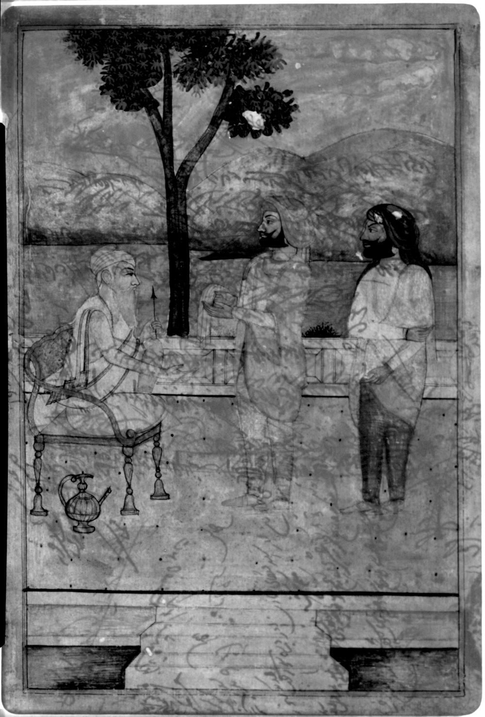 19th-century Sikh school miniature painting irt