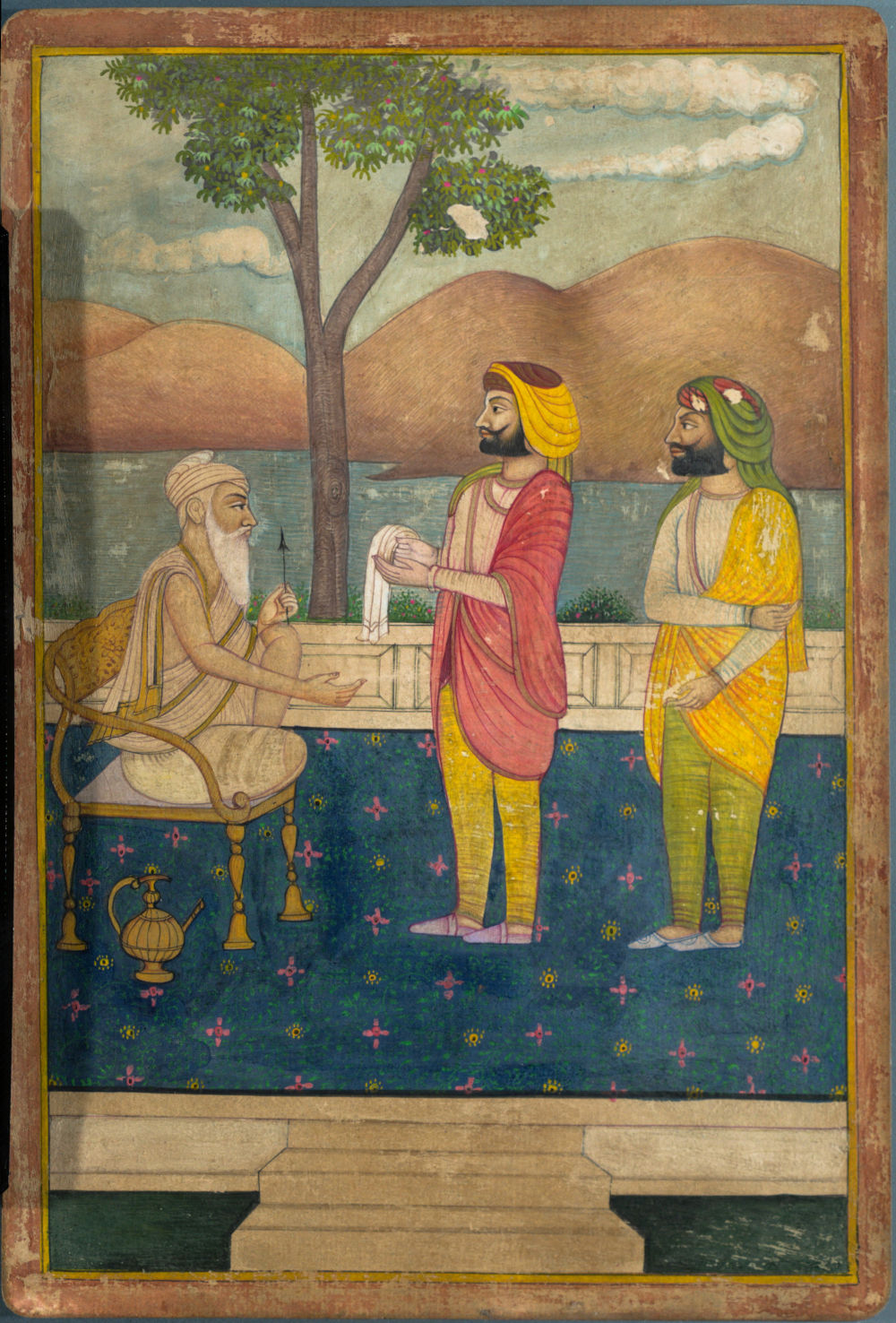 19th-century Sikh school miniature painting vis