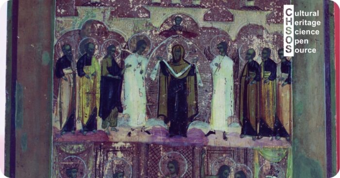 19th-century icon “Feast of the Pokrov (Protection) of the Veil of the Mother of God”