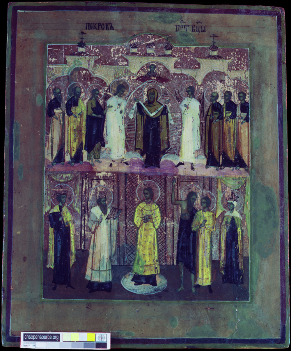 19th-century icon “Feast of the Pokrov (Protection) of the Veil of the Mother of God” IRFC