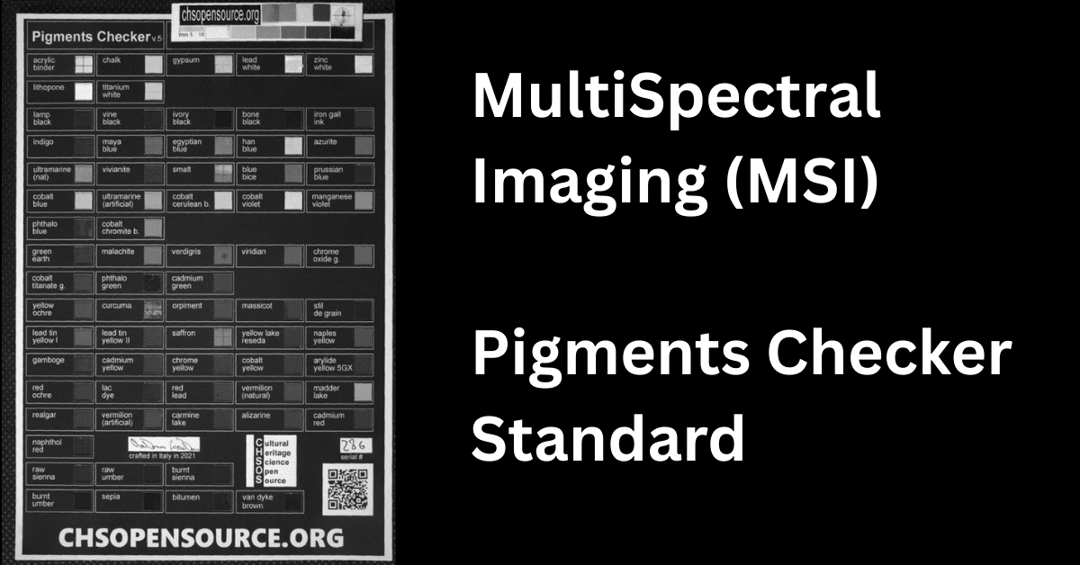 multispectral imaging pigments checker standard