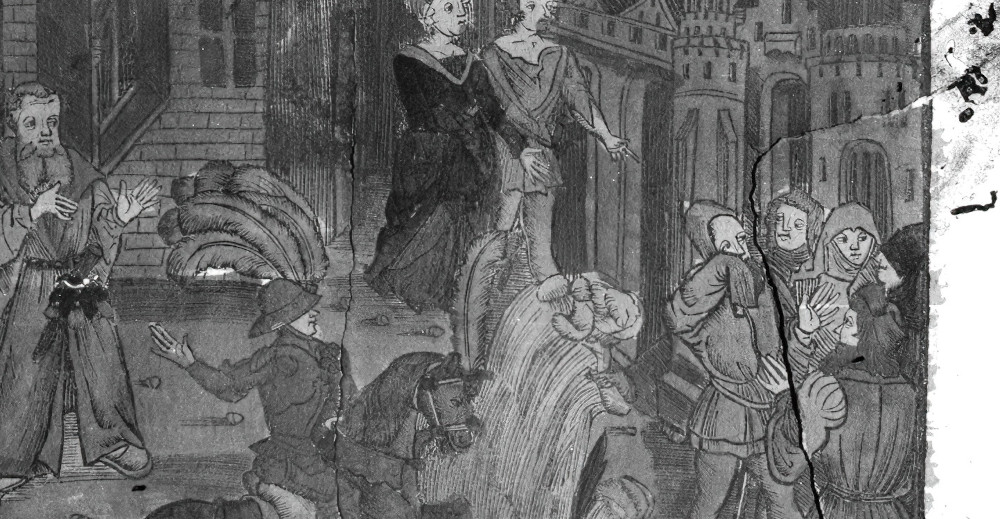 16th-century woodcut leaf from the Romische Historie UVR