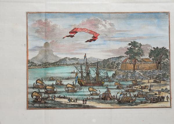 vis - 17th-century print of the island of Seram in the Moluccas