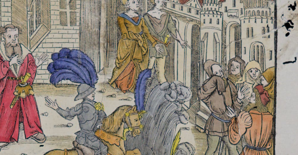 16th-century woodcut leaf from the Romische Historie VIS