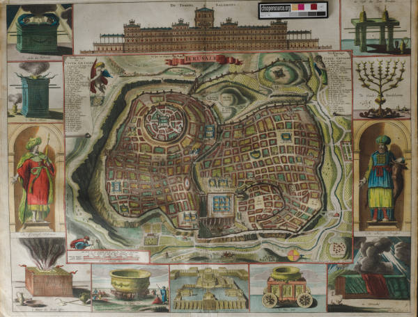 vis historical print map jerusalem
