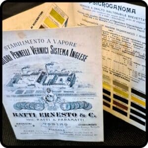 19th-century Color Chart Ratti Ernesto & C - Turin -Italy