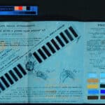 19th-century Color Chart "Ratti Ernesto & C" - Turin -Italy UVF