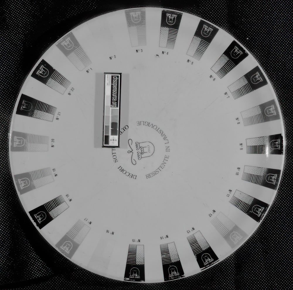 Mid-20th century Italian test plate for underglaze colors -uvr