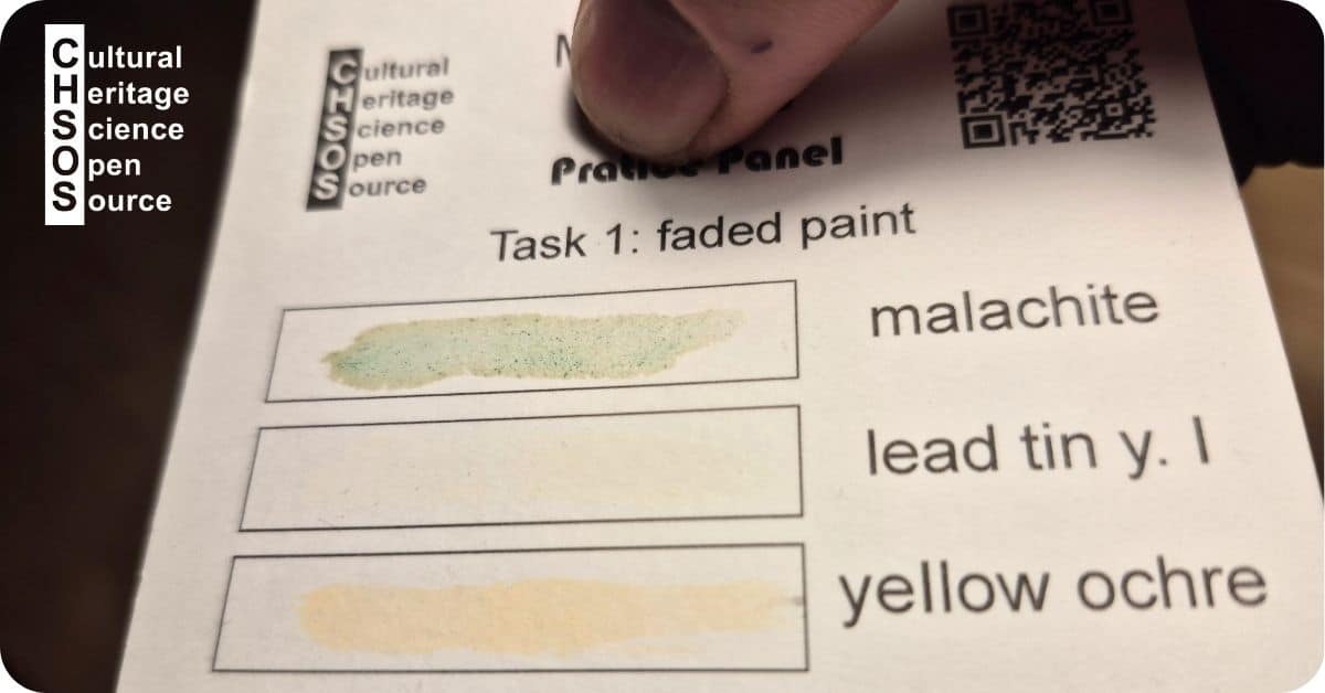 Technical Photography faded paint test artifacts