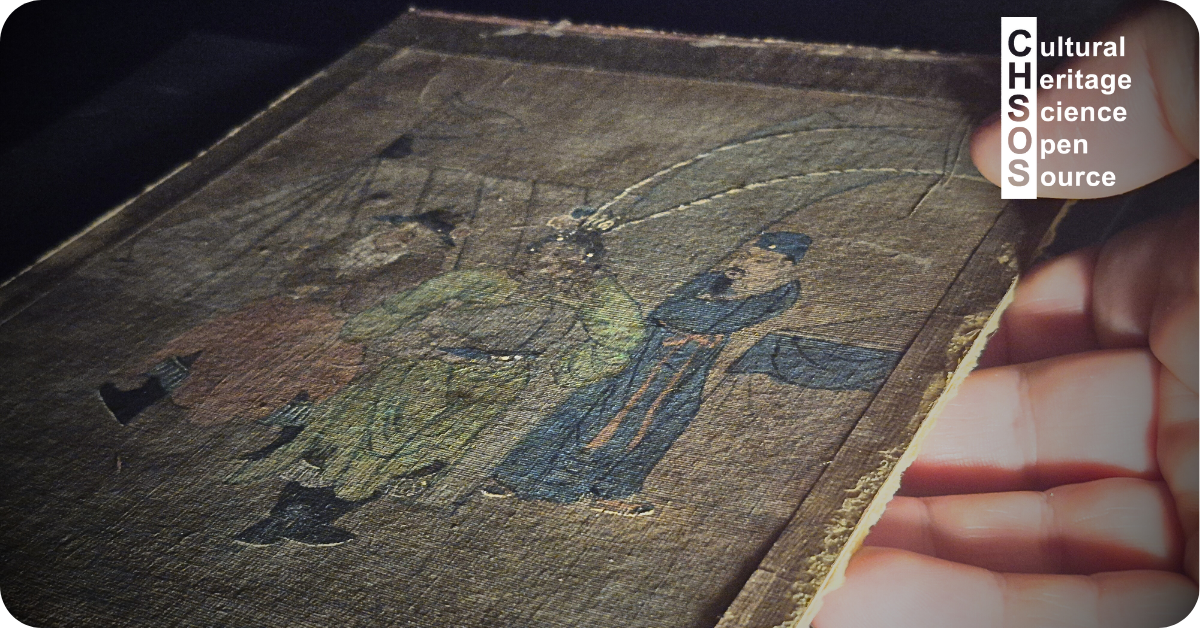 Early 20th-century Chinese painting on silk Scientific Art Examination