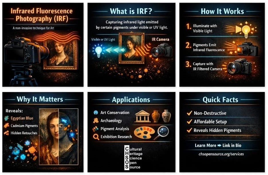 Reveal the Invisible with Infrared Fluorescence Photography (IRF)