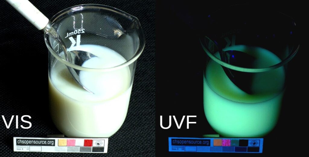 milk uv fluorescence