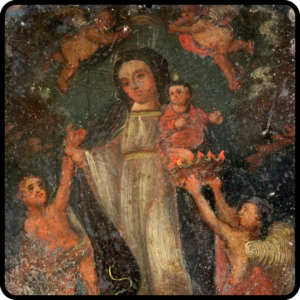 19th century Mexican painting on tin