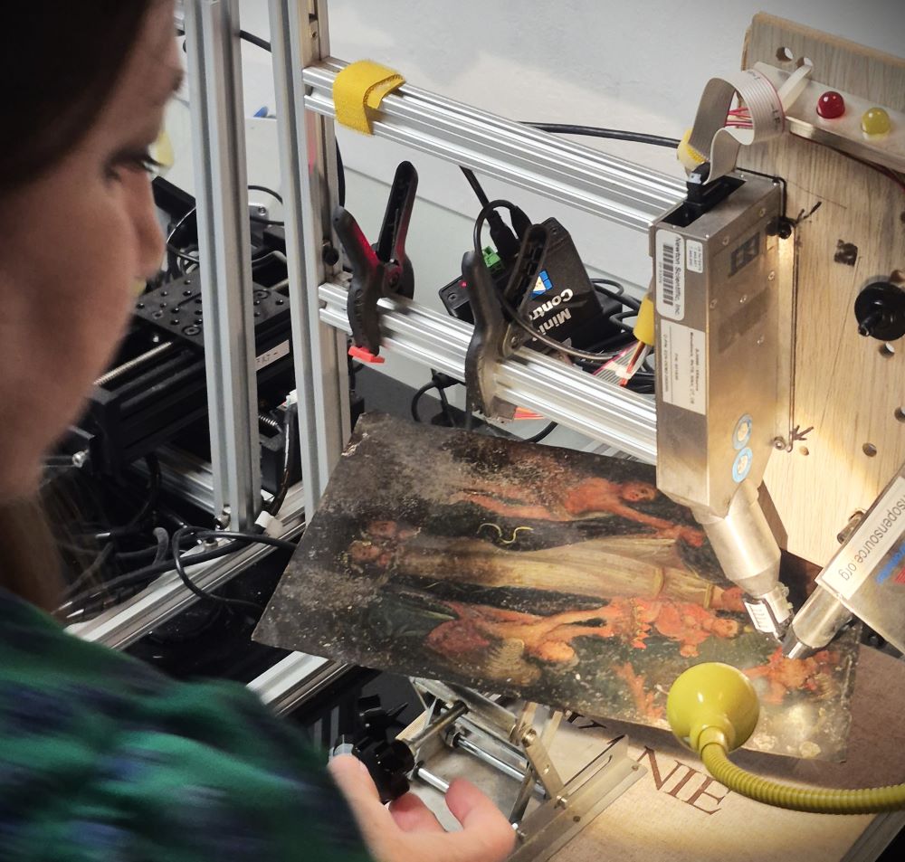 XRF spectroscopy- 19th century Mexican painting on tin